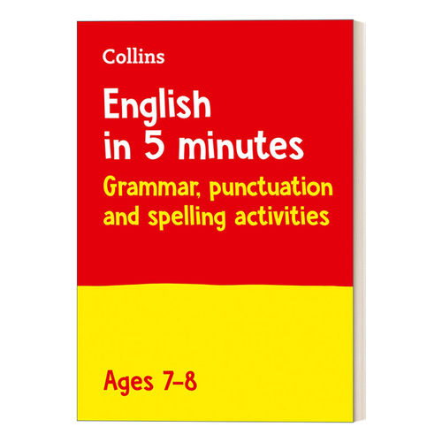 英文原版 Collins Revision English in 5 Minutes a Day Ages 7-8 柯林斯每天5分钟英语练习7-8岁 英文版 进口英语原版书籍