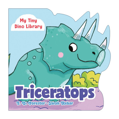 英文原版 Triceratops My Tiny Dino Library 我的迷你恐龙图书馆系列 三角龙 儿童绘本 纸板书 J. D. Forester 进口英语原版书籍