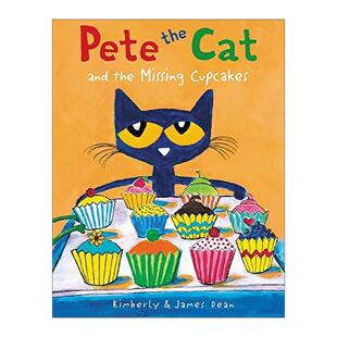 and 皮特猫 Pete Cat 英文版 书籍 英文原版 绘本 Missing the 小蛋糕 失踪 Cupcakes 进口英语原版 精装