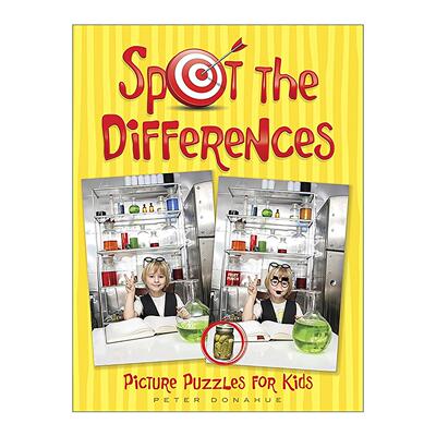 英文原版 Spot the Differences Picture Puzzles for Kids Book 1 儿童找不同谜题集 卷一 益智游戏活动书 锻炼观察力 大家来找茬