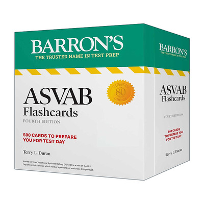 英文原版 ASVAB Flashcards 巴朗 美国参军入伍考试 闪卡 第4版 英文版 进口英语原版书籍