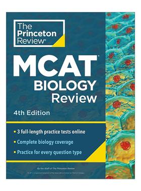 英文原版 Princeton Review MCAT Biology Review 4th Edition 普林斯顿美国医学研究生院入学考试生物学备考指南 第四版 2026