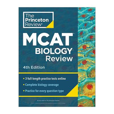 英文原版 Princeton Review MCAT Biology Review 4th Edition 普林斯顿美国医学研究生院入学考试生物学备考指南 第四版 2026