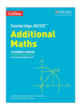 英文原版 Collins Cambridge IGCSE Additional Maths Student’s Book 柯林斯剑桥国际初中附加数学学生用书 第二版 进口英语书