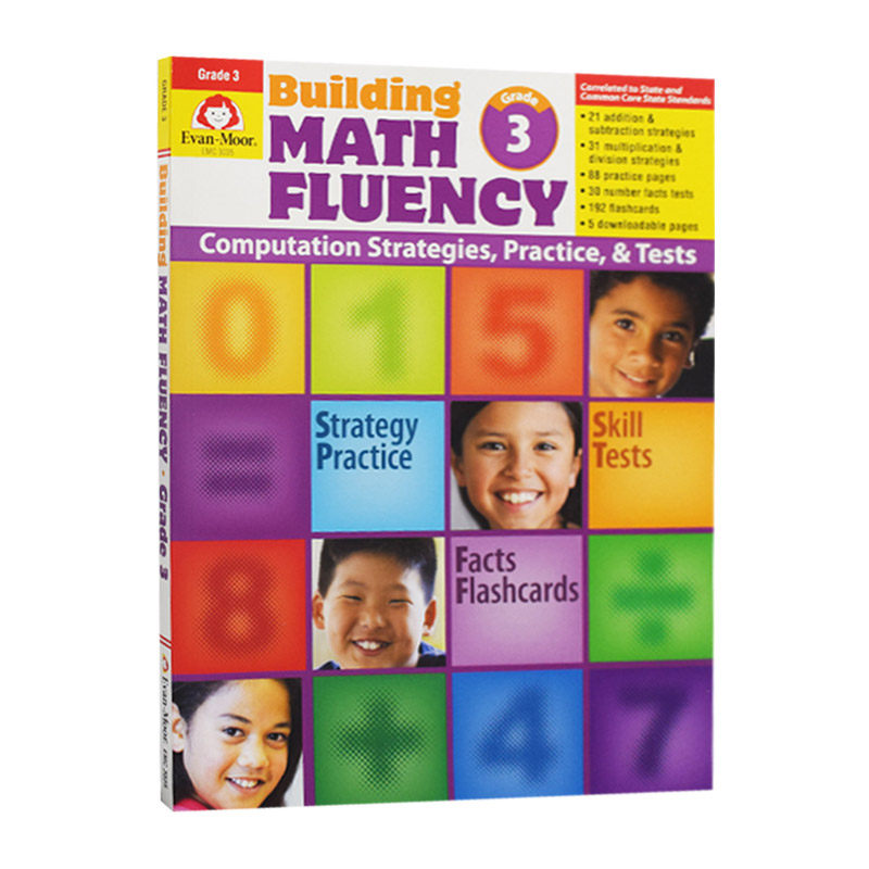 英文原版 Building Math Fluency Grade 3 成材系列 数学达人 三年级 英文版 进口英语原版书籍