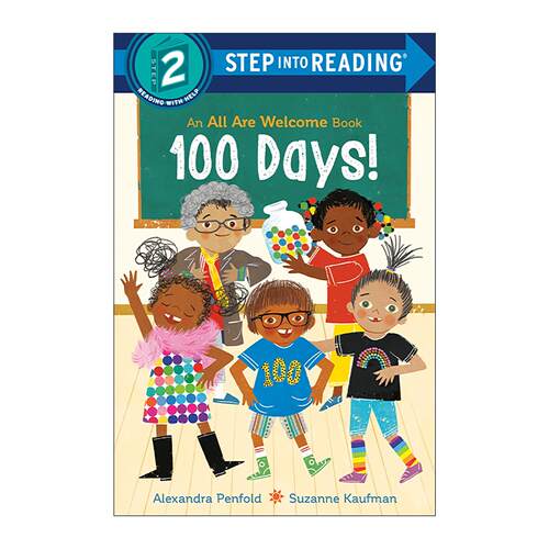 英文原版 Step into Reading 2 100 Days All Are Welcome 庆祝100天 兰登经典分级读物 英文版 进口英语原版书籍