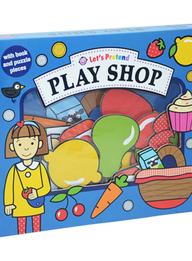 小小角色扮演家 购物者 英文原版绘本 Lets Pretend Play Shop 翻翻操作书 儿童益智专注力开发 拼图游戏 英文版进口英语书籍