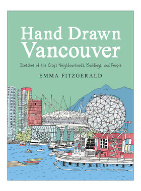 英文原版 Hand Drawn Vancouver 手绘温哥华 城市社区 建筑和人的素描画册 旅行 精装图册 英文版 进口英语原版书籍