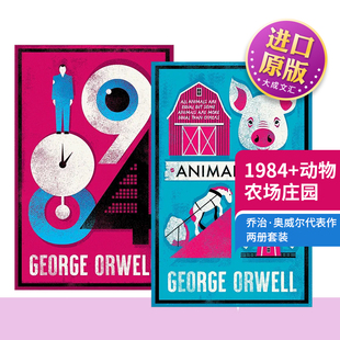 Farm动物农场庄园 2册套装 Four 英文原版 George 英文版 Nineteen 乔治奥威尔 1984 Eighty Orwell Animal