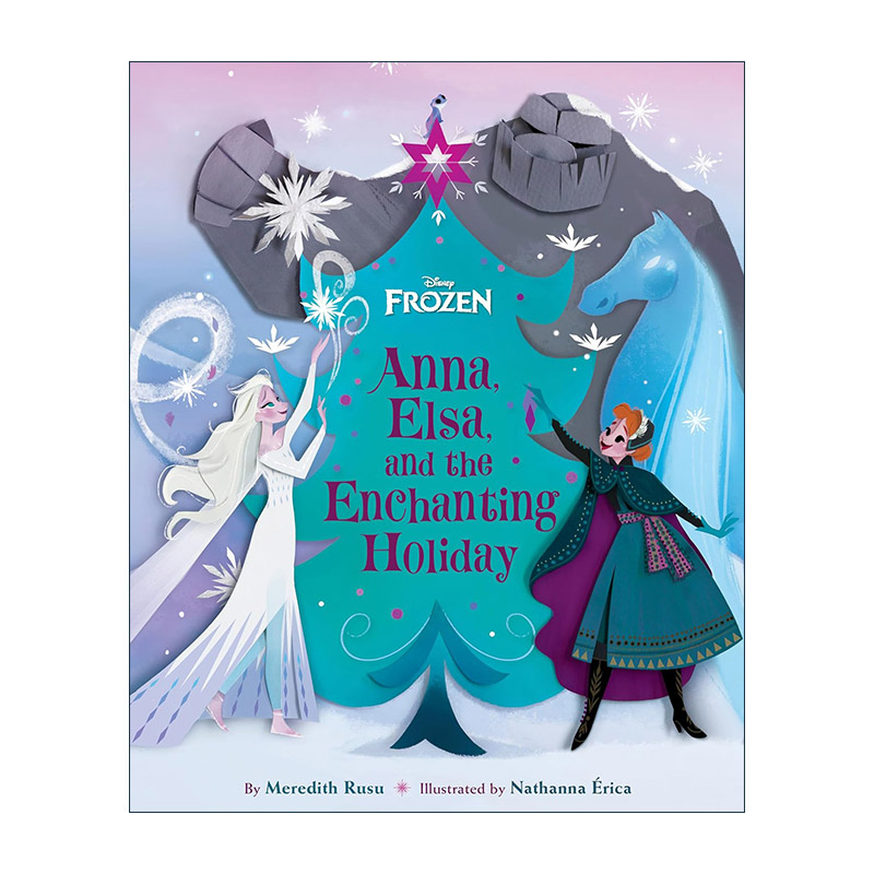 英文原版 Frozen Anna Elsa and the Enchanting Holiday 冰雪奇缘 安娜 艾莎和迷人的假期 儿童迪士尼精装绘本 进口英语原版书籍