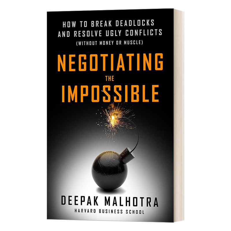 哈佛商学院谈判课 英文原版 Negotiating the Impossible 迪帕克·马哈拉 英文版 进口英语原版书籍