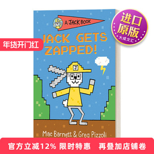 英文原版 A Jack Book 08 Jack Gets Zapped! 兔子杰克之书系列8 杰克被电击了! 儿童精装章节桥梁书故事绘本 幽默笑话 英文版