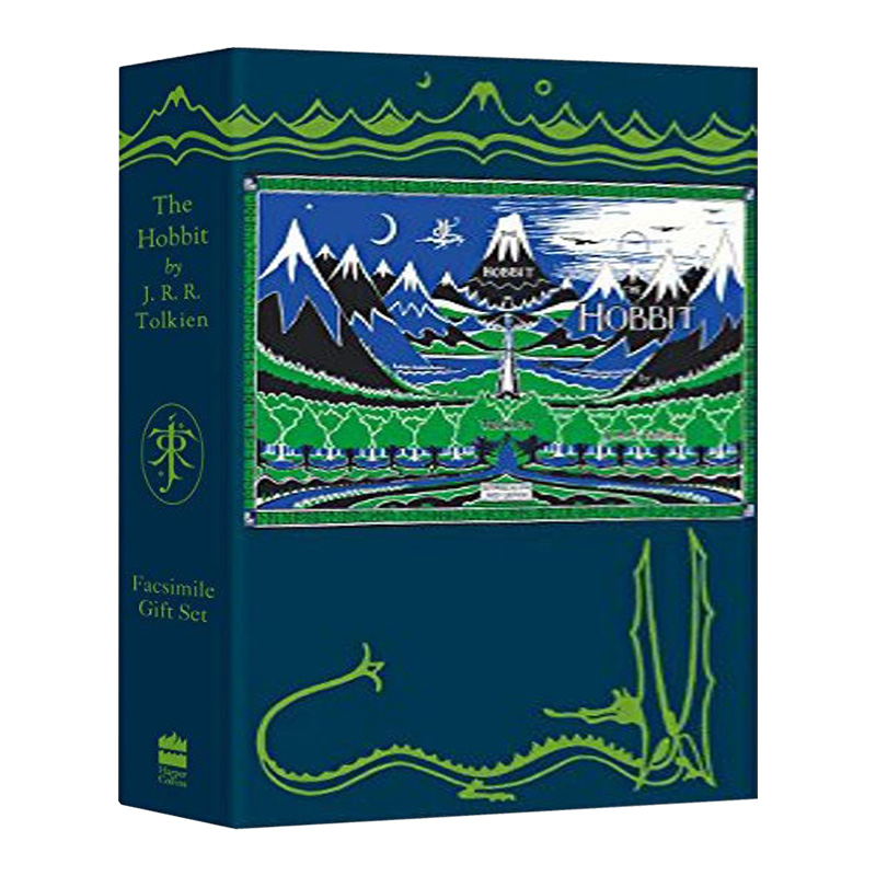 The Hobbit Facsimile Gift Edition 英文原版 霍比特人 托尔金 魔戒 指环王 初版复刻收藏版 英文版史诗奇幻小说进口原版英语书籍