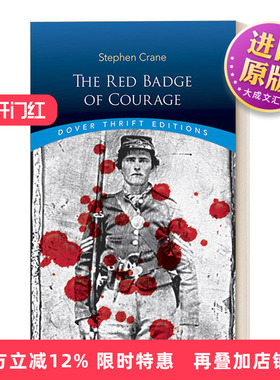 英文原版 The Red Badge of Courage 红色英勇勋章 Dover Thrift Editions 英文版 进口英语原版书籍