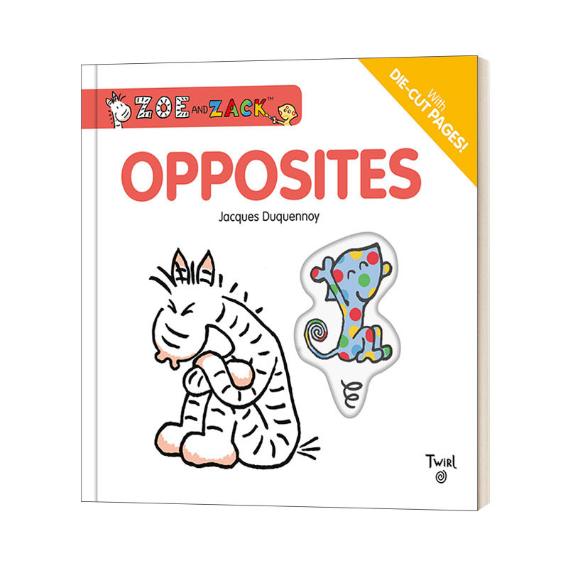 英文原版绘本 Zoe and Zack Opposites 佐伊和扎克 反义词启蒙 艺术大师 Jacques Duquennoy 儿童想象力培养绘本 进口英语书籍