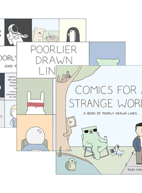 英文原版 Poorly Drawn Lines 喵呜，原来你是这种汪系列3册 人气幽默漫画 Reza Farazmand 英文版 进口英语原版书籍