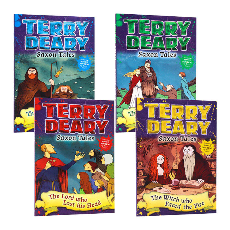 英文原版 Terry Deary's Historical Talesy Saxon Tales 撒克逊人的故事4册 儿童章节小说故事书 英文版 进口英语原版书籍