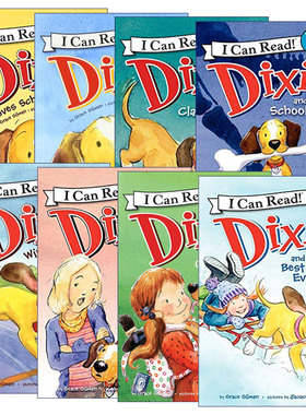 英文原版 I Can Read Level 1 Dixie 小狗迪克斯故事系列 第1阶段 8册 英文版 进口英语原版书籍