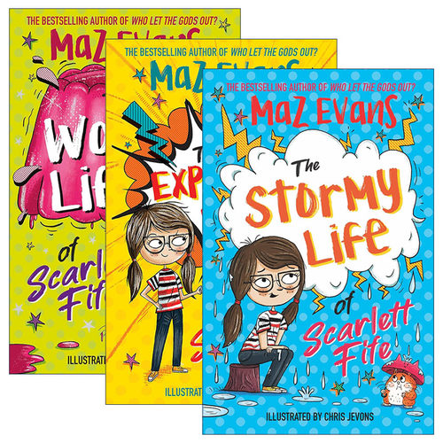 英文原版 The Exploding Life of Scarlett Fife 斯嘉丽法夫系列3册 爆炸/摇摆/风雨飘摇生活 爆笑桥梁书 英文版 进口英语原版书籍