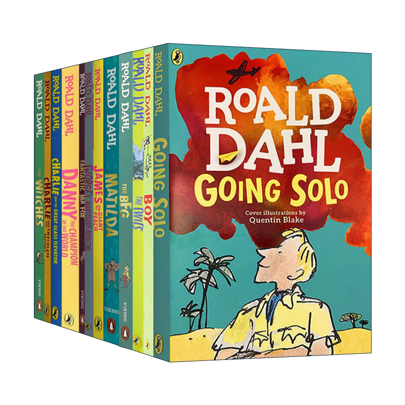 Roald Dahl 罗尔德达尔的书12本全套英文版 查理和巧克力工厂 女巫 英文原版小说英语故事章节桥梁书儿童文学书籍