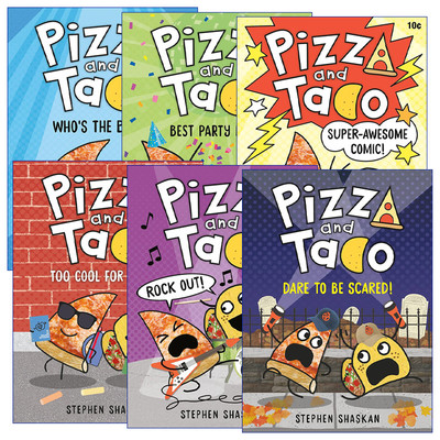 英文原版 Pizza and Taco 披萨饼与玉米片1-6册 图画图像小说 精装 英文版 进口英语原版书籍