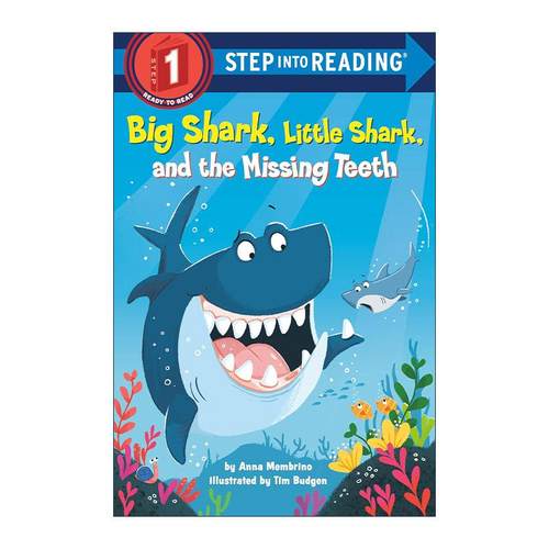 英文原版 Step into Reading 1 Big Shark Little Shark and the Missing Teeth 大鲨鱼 小鲨鱼与丢失的牙齿 兰登经典分级读物