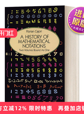 英文原版 A History of Mathematical Notations  数学符号史 英文版 进口英语原版书籍