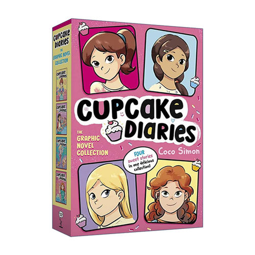 英文原版 Cupcake Diaries The Graphic Novel Collection Boxed Set 蛋糕烘焙师 1-4册盒装 漫画版 英文版 进口英语原版书籍