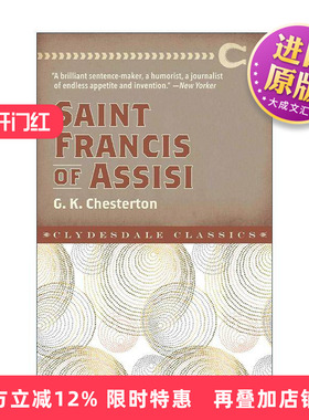 英文原版 Saint Francis of Assisi 方济各传 Clydesdale Classic 英文版 进口英语原版书籍