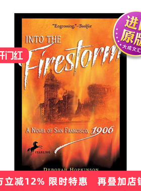 英文原版 Into the Firestorm 烈火风暴 1906年的旧金山历史小说 Deborah Hopkinson 英文版 进口英语原版书籍