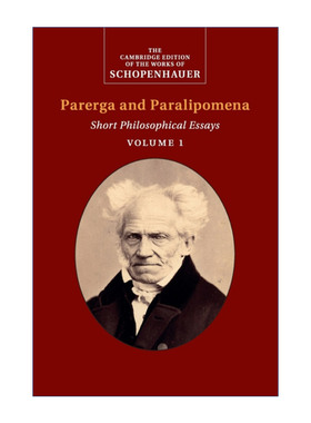 英文原版 Schopenhauer:  Parerga and Paralipomena  剑桥叔本华著作系列 附录与补遗 卷一 英文版 进口英语原版书籍