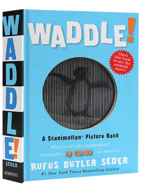 Waddle A Scanimation Picture Book 英文原版绘本 光与影视觉动画书系列 摇摆 动画效果翻翻书 英文版进口原版英语书籍儿童图书