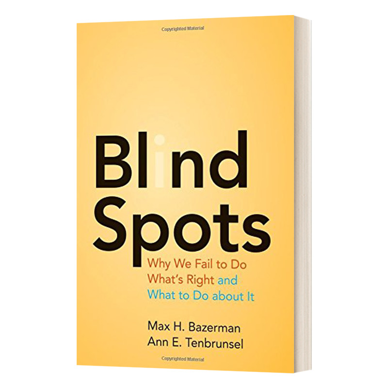 英文原版 Blind Spots 盲点 为何我们不能做正确事情以及如何解决 英文版 进口英语原版书籍