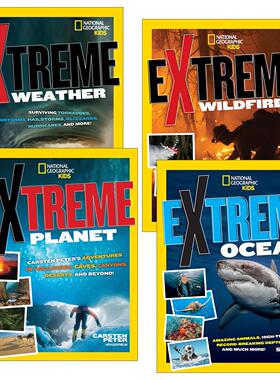 英文原版 National Geographic Kids - Extreme 极端系列4册 国家地理儿童 国家地理青少年科学与自然 英文版 进口英语原版书籍