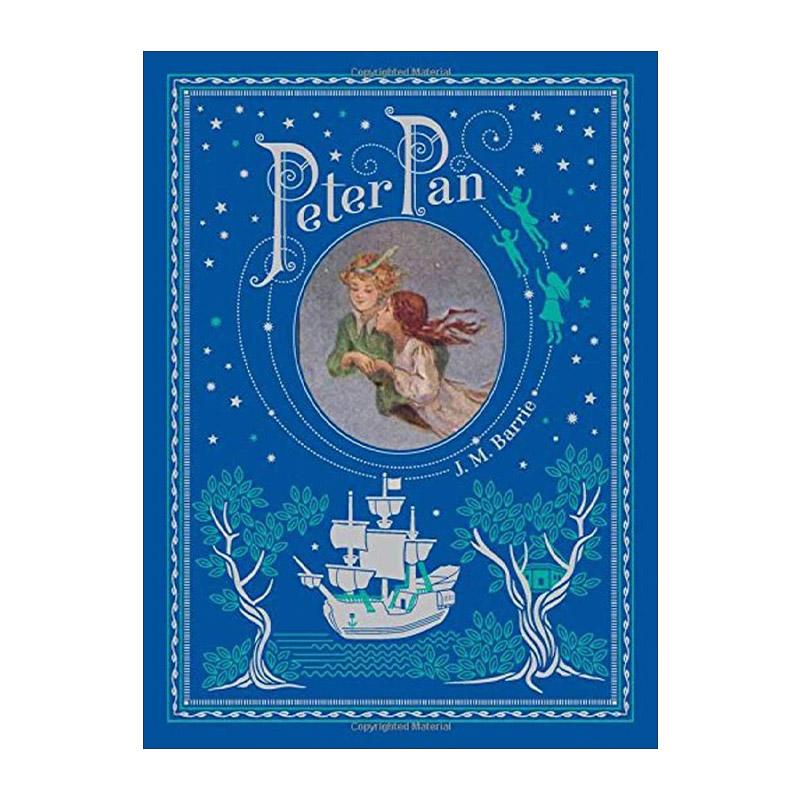 英文原版 Peter Pan 彼得潘 皮革精装版 巴诺儿童经典 英文版 进口英语原版书籍