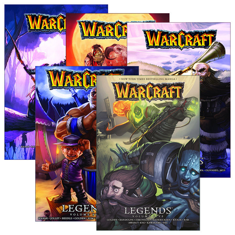 英文原版 Warcraft Legends 魔兽争霸 传奇 5册 Blizzard Manga 漫画 英文版 进口英语原版书籍