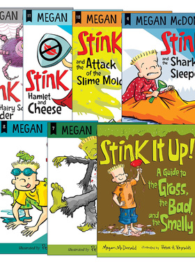 英文原版 Stink 臭小子斯汀克系列7册 儿童中级读物 章节桥梁书 Judy Moody稀奇古怪小朱迪系列作者Megan McDonald 英文版 进口书