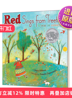 英文原版 Red Sings from Treetops 红色音符在树梢 多彩的四季 凯迪克奖绘本 英文版 进口英语原版书籍