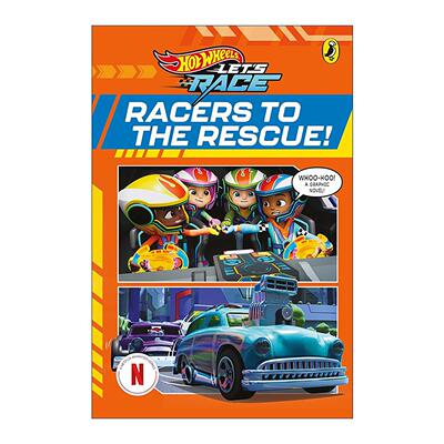 英文原版 Hot Wheels Let’s Race Racers to the Rescue! 风火轮赛车 全速出发 赛车手救援行动 彩色漫画小说 进口英语原版书籍