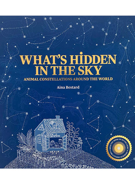 英文原版 What's Hidden in the Sky 夜空中隐藏着什么 互动式可透光设计 纸板翻翻书 西班牙插画师Aina Bestard 进口英语原版书籍