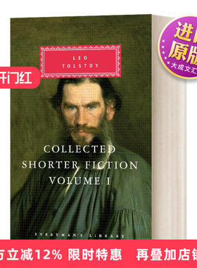 英文原版小说 Leo Tolstoy Collected Shorter Fiction Vol 1 托尔斯泰短篇小说集卷一 英文版 人人图书馆精装收藏版 进口英语书籍