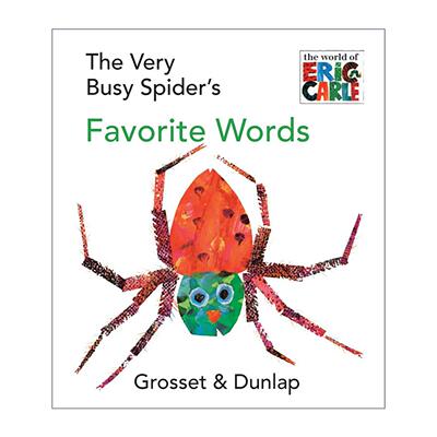 英文原版 The Very Busy Spider's Favorite Words 好忙的蜘蛛喜欢的词汇 艾瑞卡尔 儿童单词积累启蒙认知绘本 迷你纸板书 英文版
