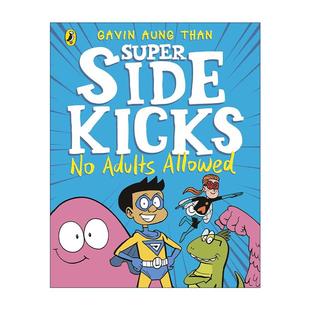 進口英語原版 The Super Adults 超級英雄副手幫1 Allowed Sidekicks 英文原版 書籍 兒童幽默冒險小說 英文版