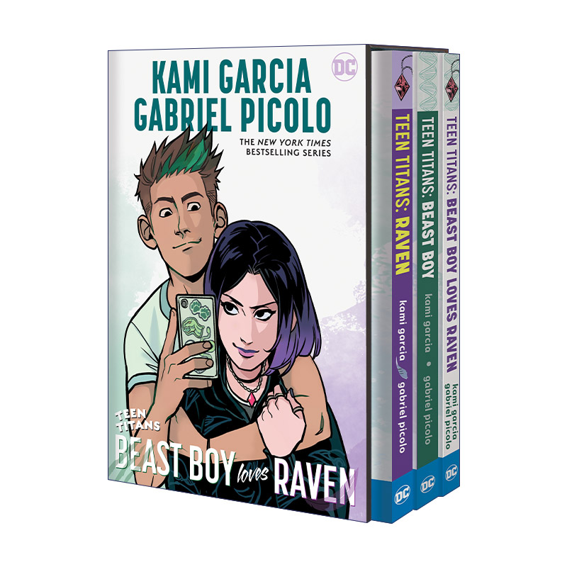 英文原版 Teen Titans Raven and Beast Boy HC Box Set 少年泰坦 乌鸦和野兽男孩精装盒装3册 DC漫画 Kami Garcia英文版进口书籍