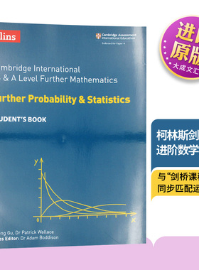 Collins AS and A Level Further Mathematics Probability and Statistics 英文原版 柯林斯出版剑桥国际进阶数学统计学 大学教材
