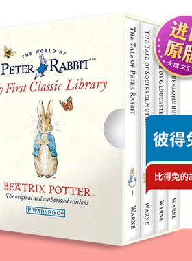 彼得兔 我的第一个经典图书馆4册盒装 英文原版 Peter Rabbit My First Classic Library 比得兔的故事集 Beatrix Potter英语书籍