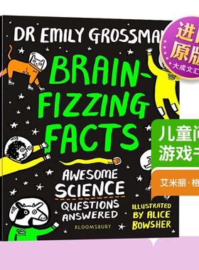 英文原版 Brain-fizzing Facts 儿童问答游戏书 科学问题解答 英文版 进口英语原版书籍