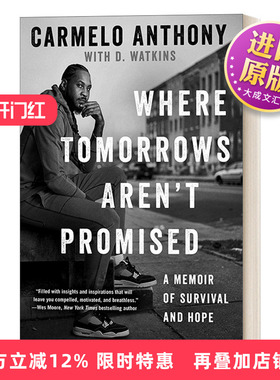英文原版 Where Tomorrows Aren't Promised 卡梅隆 安东尼自传 NBA 湖人开拓者 英文版 进口英语原版书籍