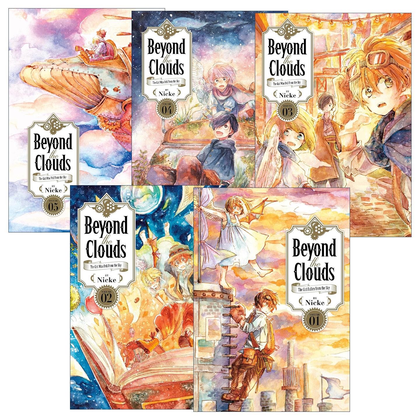 英文原版 Beyond the Clouds 云端之上 从天而降的少女1-5册 吉卜力工作室 友谊冒险漫画 NICKE 英文版 进口英语原版书籍