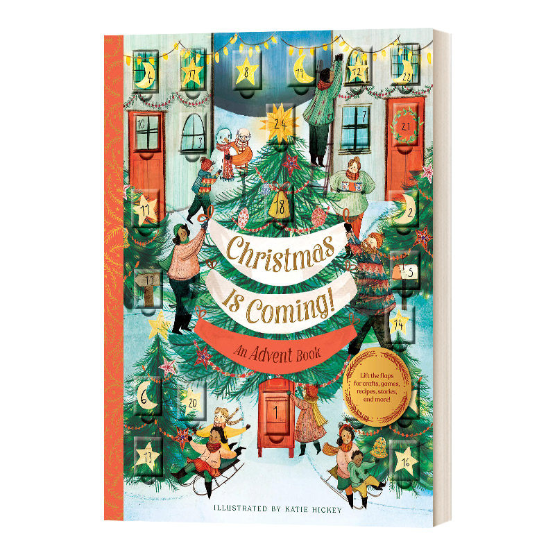 英文原版 Christmas Is Coming An Advent Book 圣诞节来了 精装儿童绘本 英文版 进口英语原版书籍
